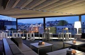 Covered roof top bar